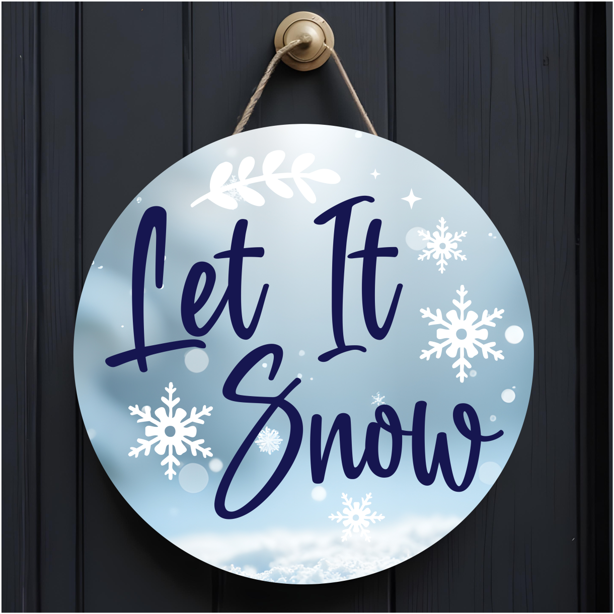 10" Winter Door Hanger - Sublimated