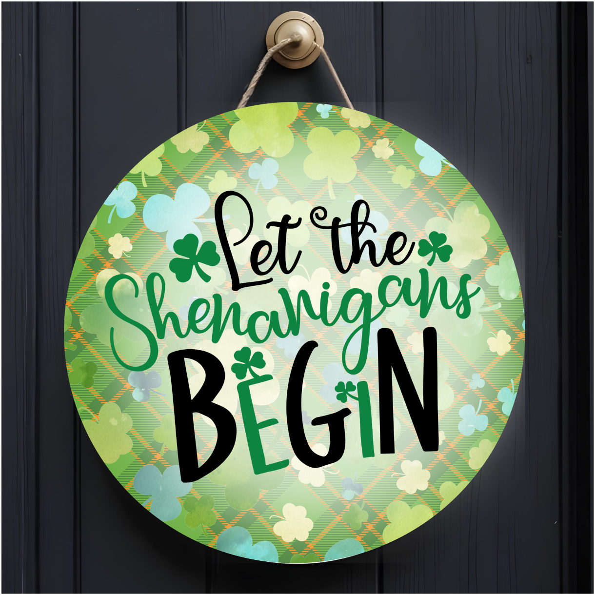 10" St Patrick's Day Door Hangers - Sublimated