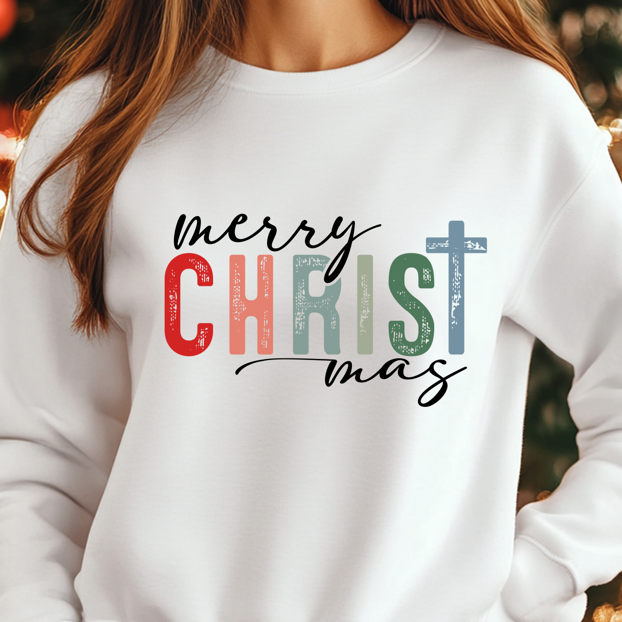 Merry CHRISTmas Shirt CH95 - Screenprinted