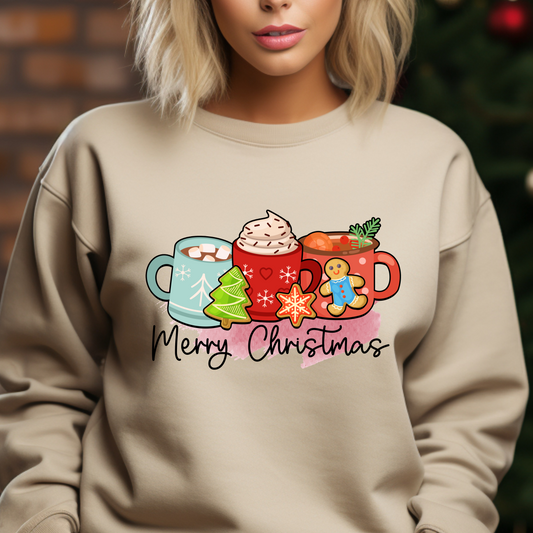 Merry Christmas Mugs Shirt CH96 - Screenprinted