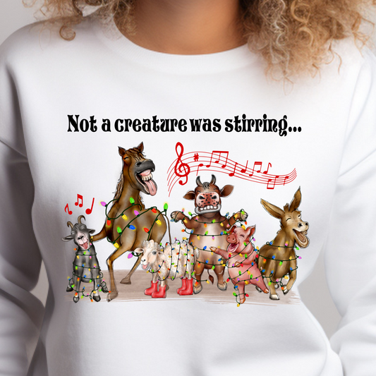 Not A Creature Was Stirring Shirt CH115 - Screenprinted