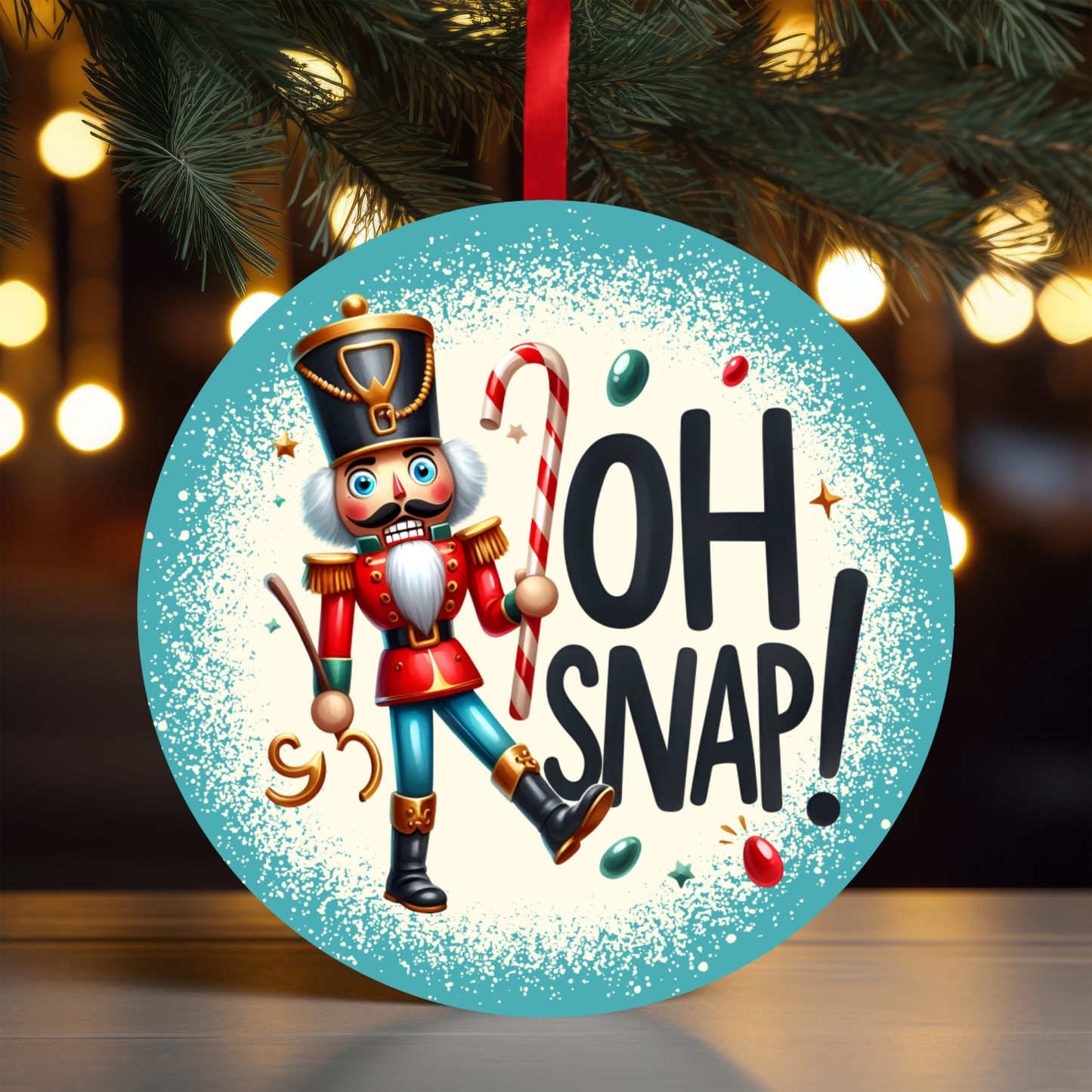 Nutcracker Oh Snap Ornament OR67 - Sublimation