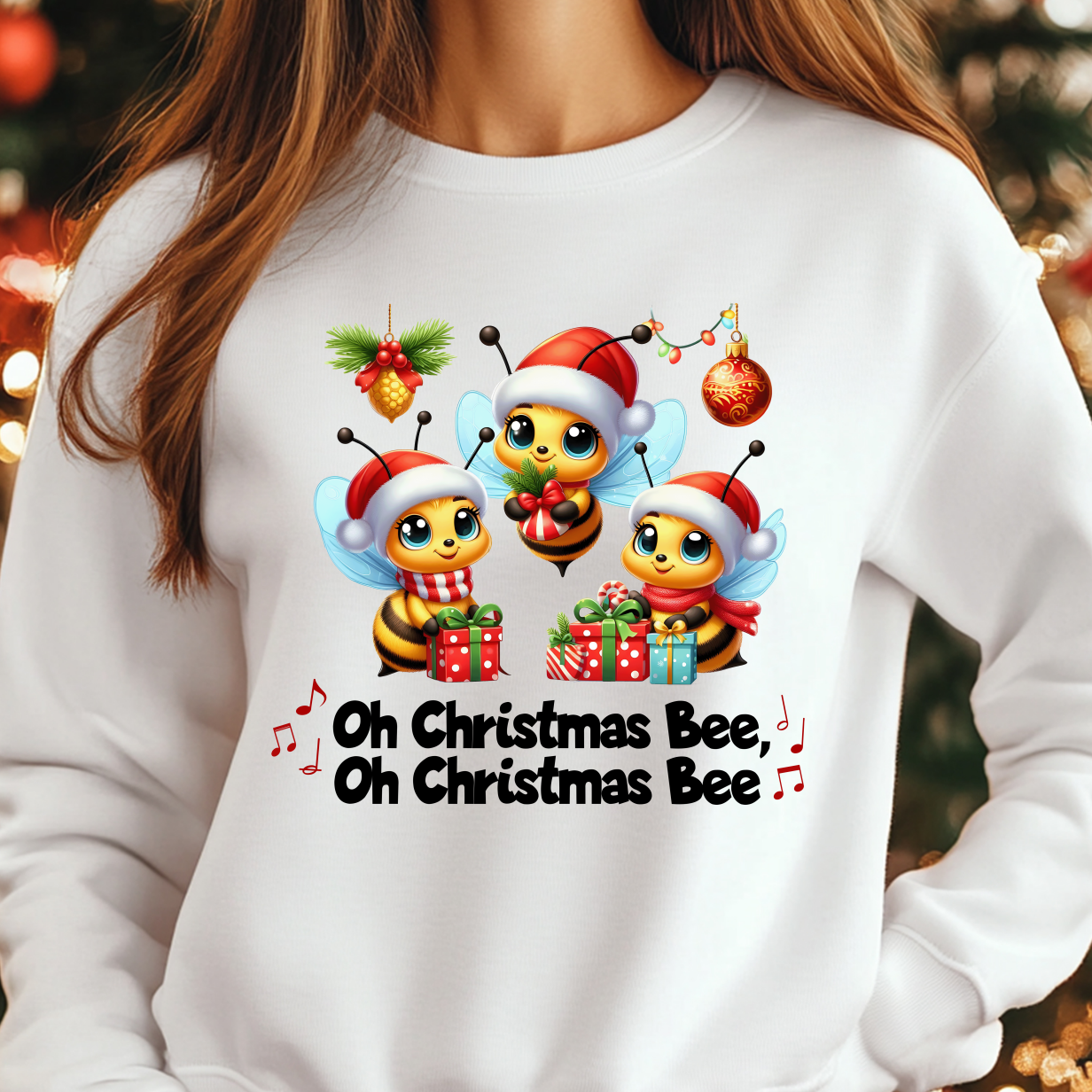 Oh Christmas Bee Shirt CH118 - Screenprinted