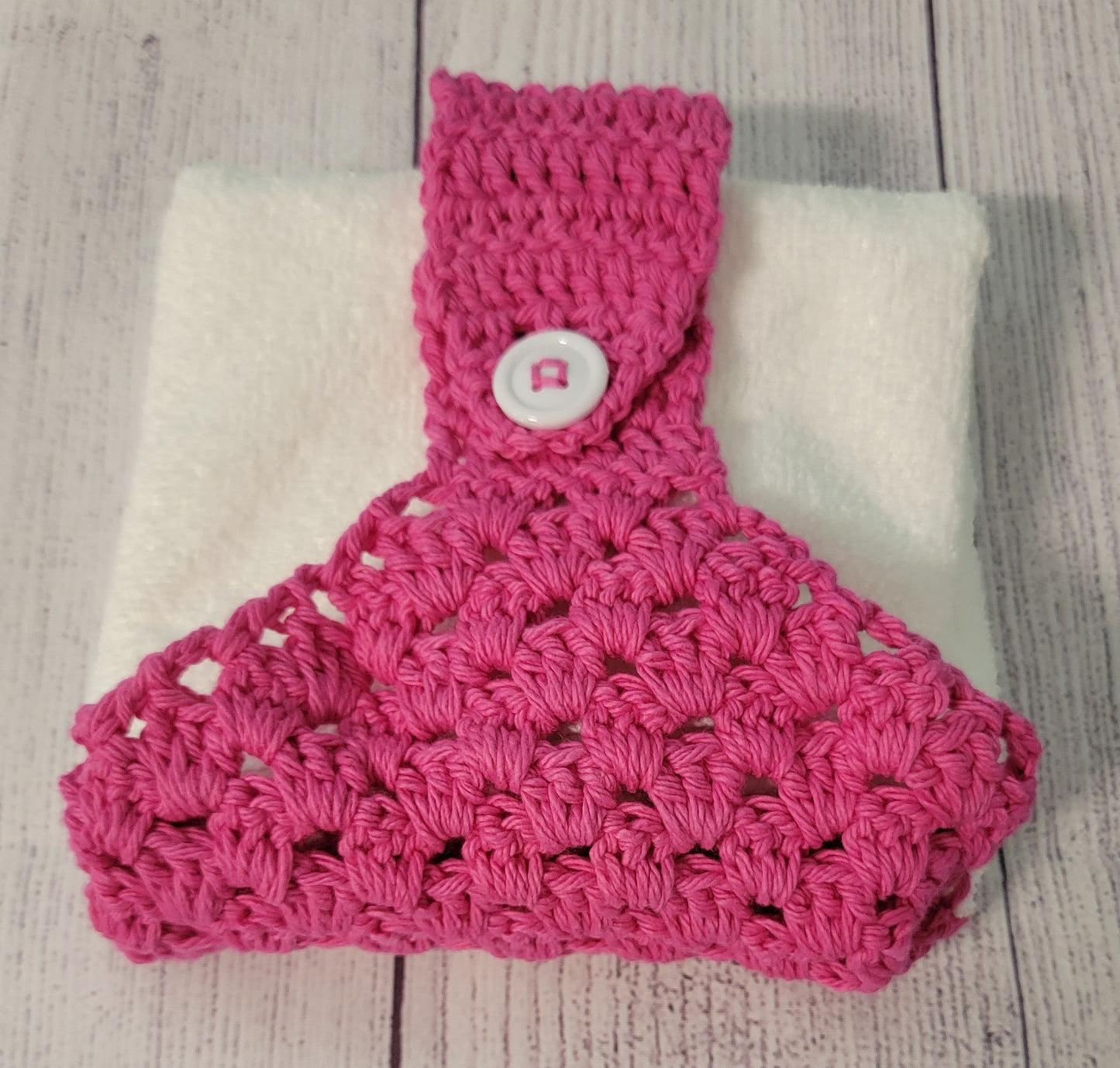 Pink - Crochet Towel Top