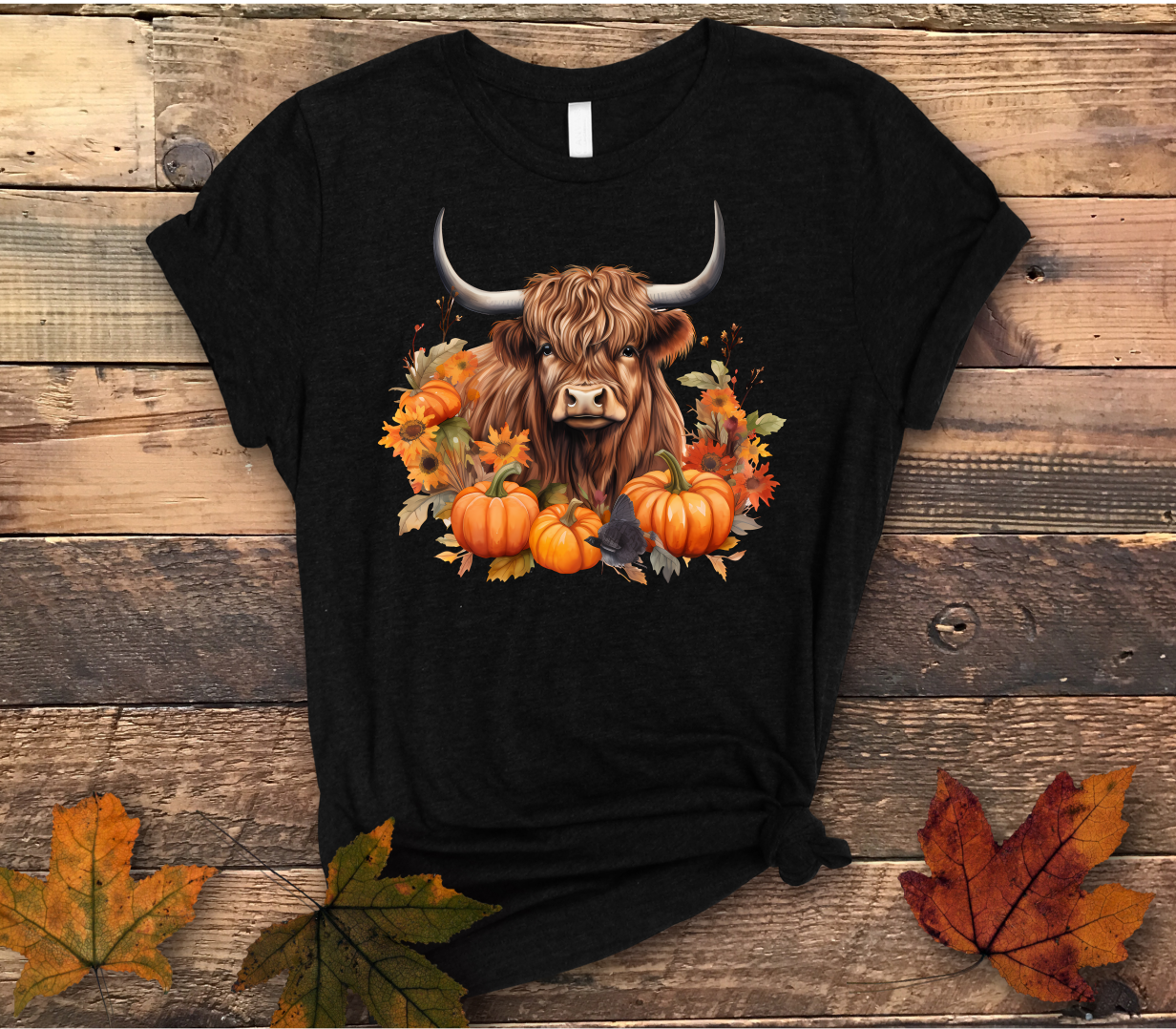 Pumpkin Cow Shirt - Screenprinted