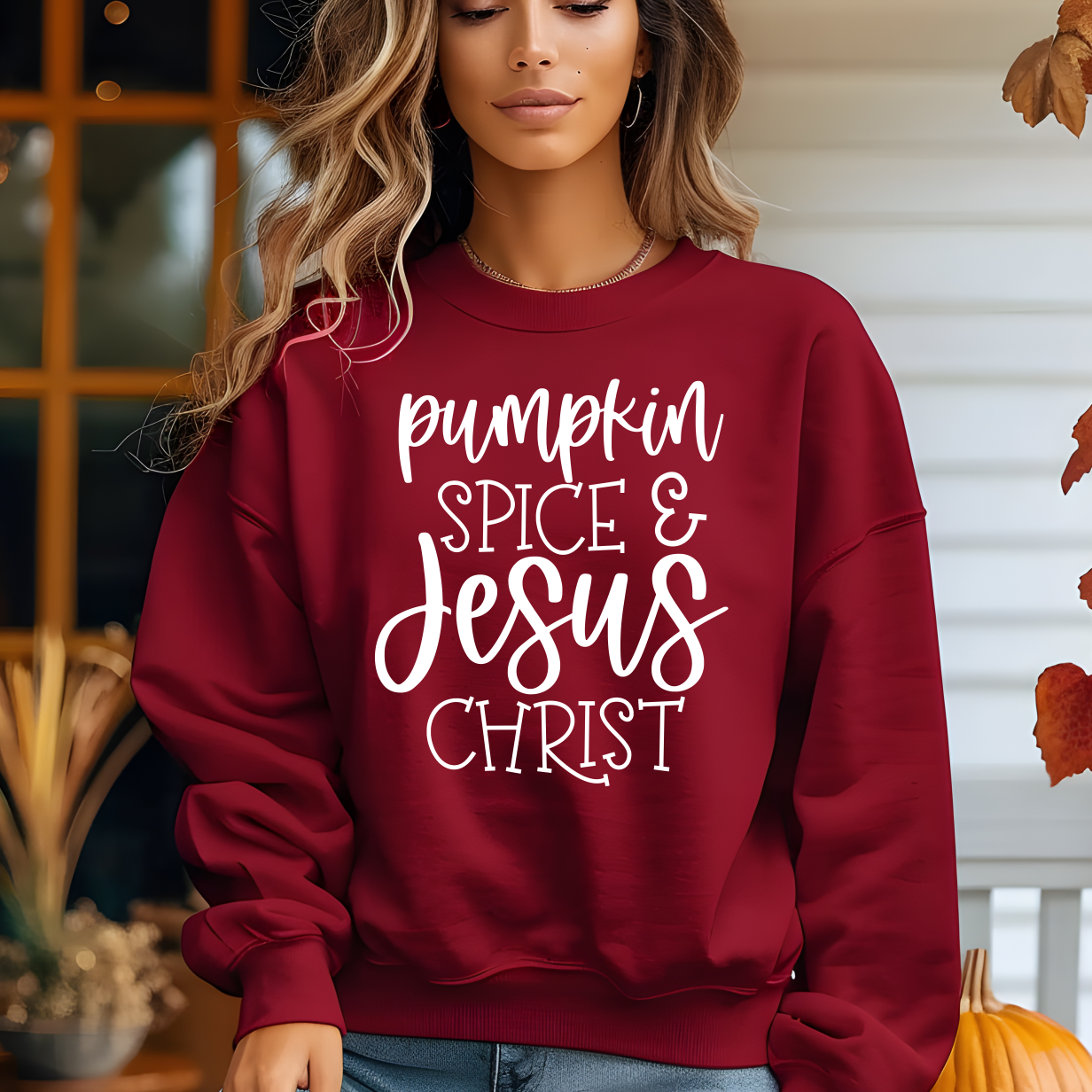 Pumpkin Spice and Jesus Christ Shirt - Screenprinted