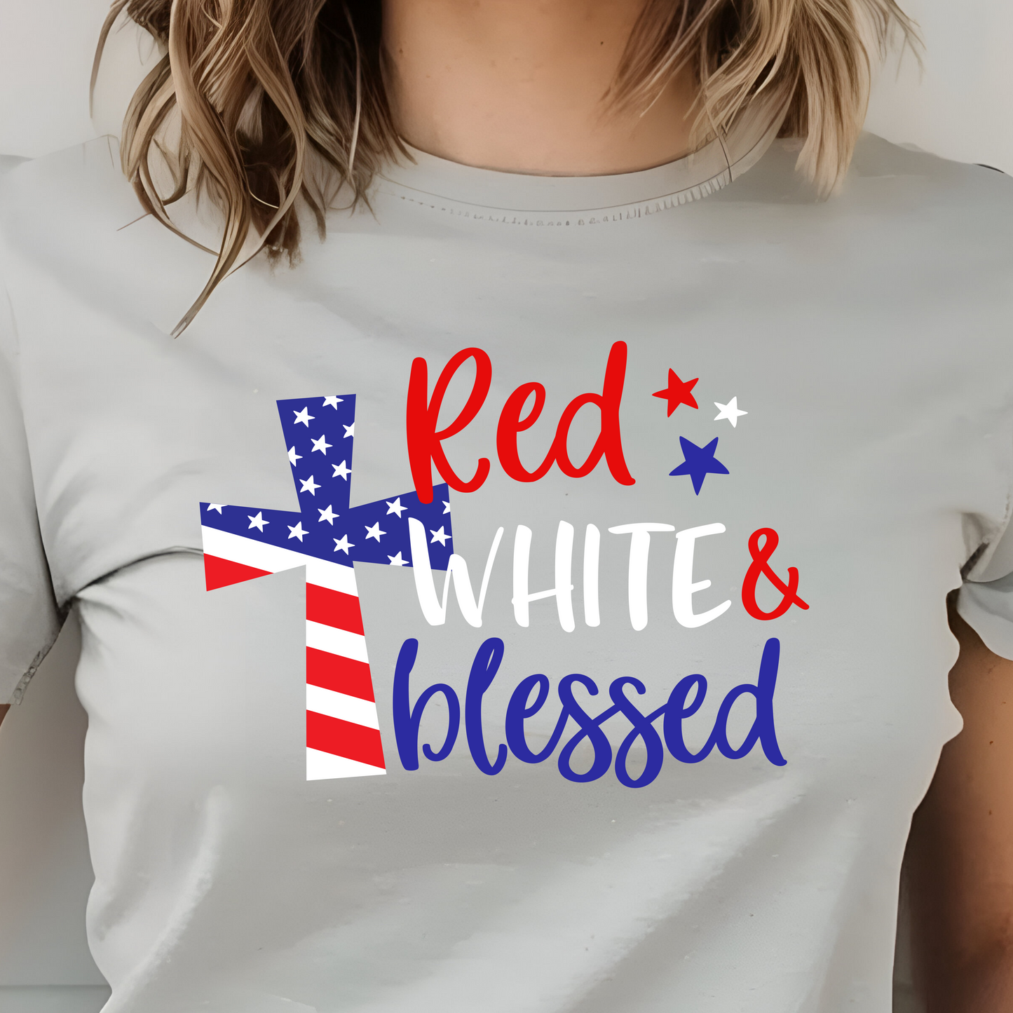 Red White and Blessed Shirt - Screenprint