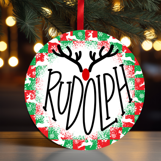 Reindeer Rudolph Ornament OR99 - Sublimation