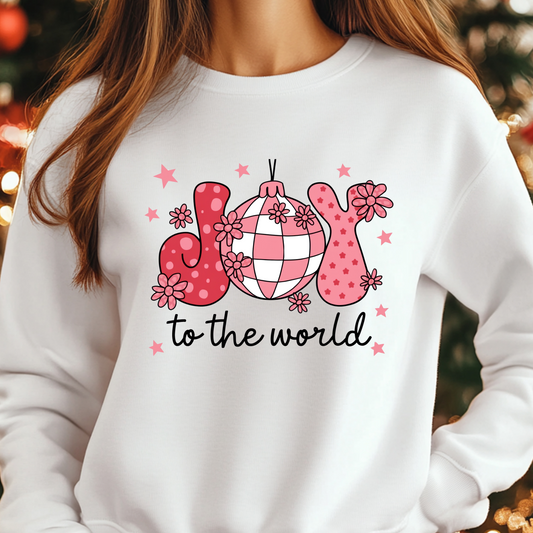 Retro Joy To The World Shirt CH127 Screenprinted