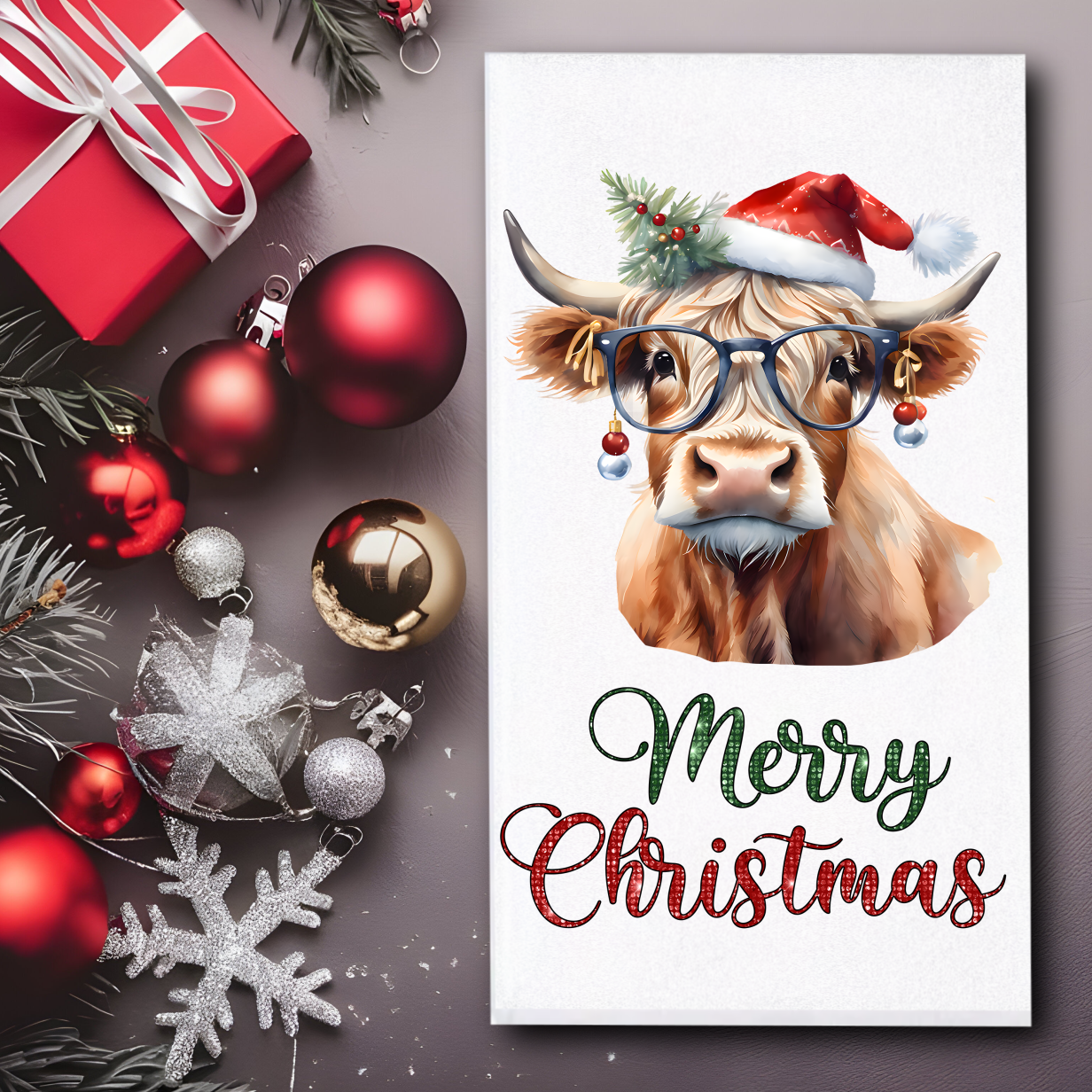 Farm Merry Christmas Towels/Towel Set - Sublimation