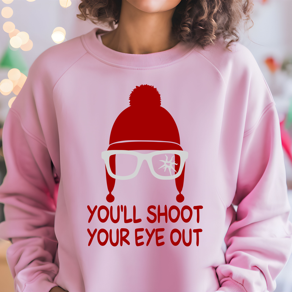 Shoot Your Eye Out Light Shirt CH132 Screenprinted