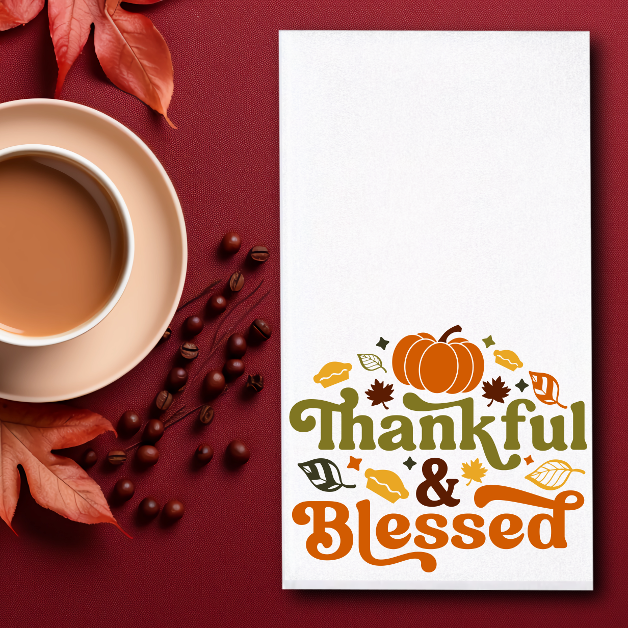 Thankful And Blessed Towel - Sublimation