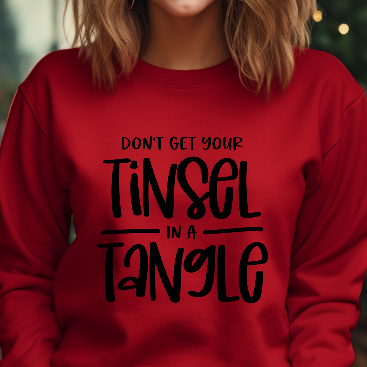 Tinsel In A Tangle Shirt CH136 - Screenprinted