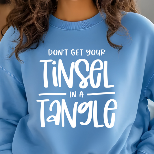 Tinsel In A Tangle White Shirt CH137 - Screenprinted