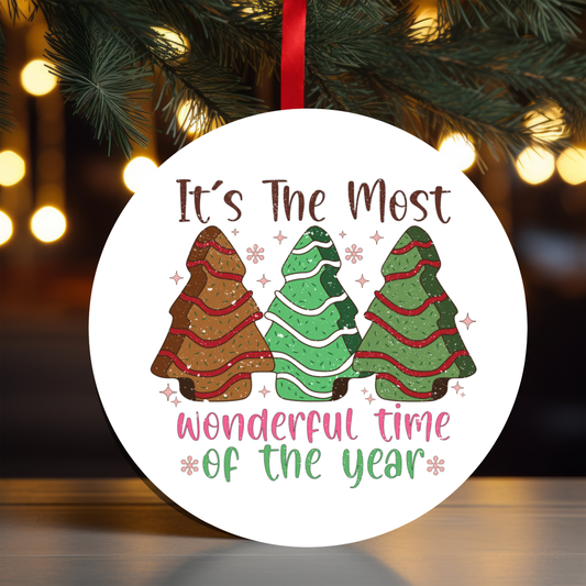 Tree Cake Most Wonderful Ornament OR101 - Sublimation