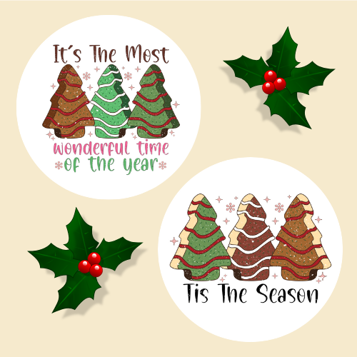 Tree Cakes Ornament Set OR219 - Sublimation