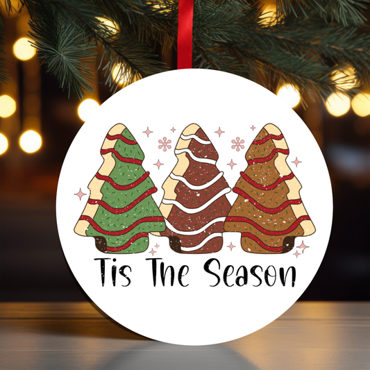 Tree Cake Tis The Season Ornament OR102 - Sublimation