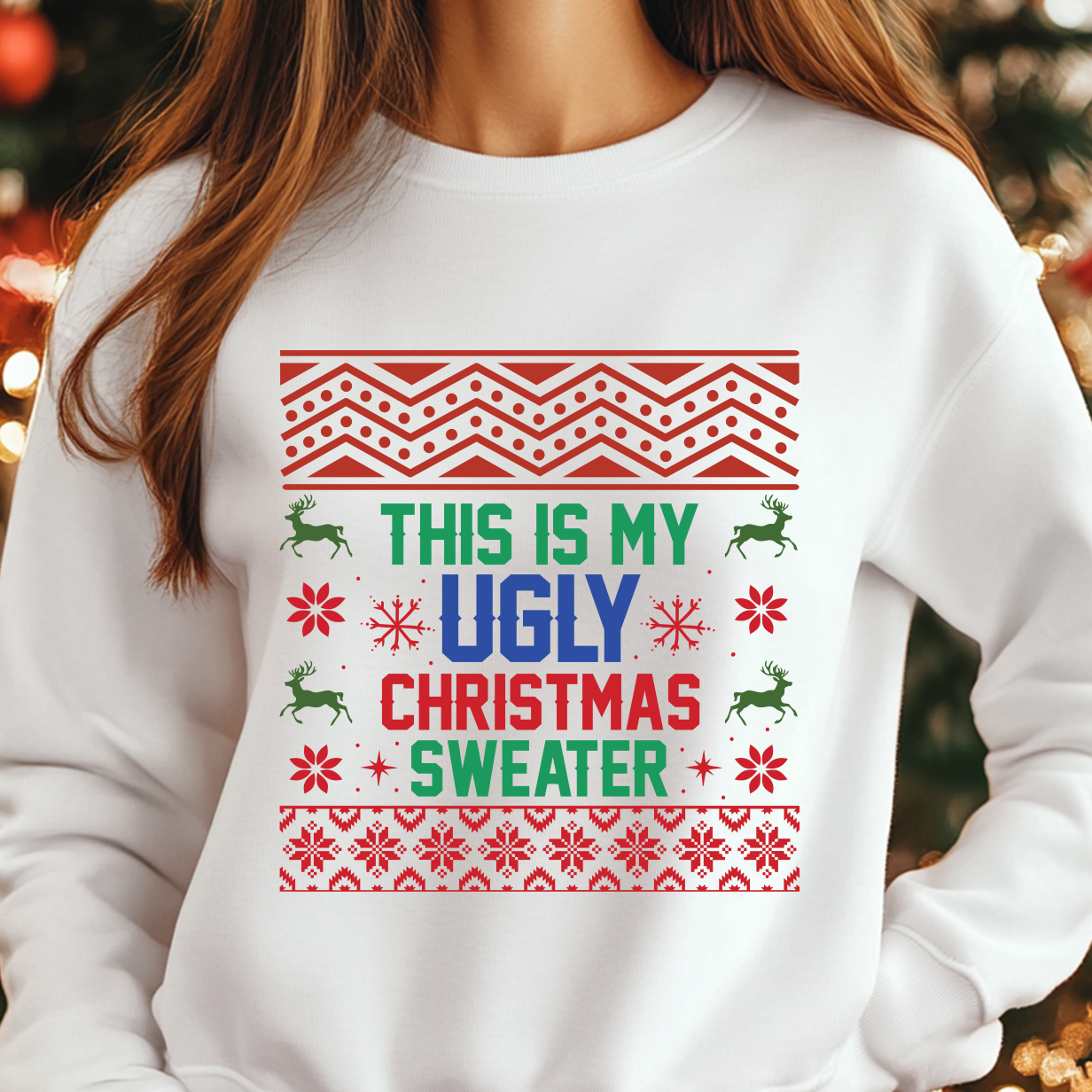 Ugly Christmas Sweater Shirt CH142 - Screenprinted