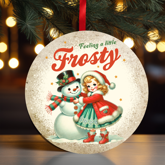 Vintage Feeling Frosty Ornament OR104 - Sublimation