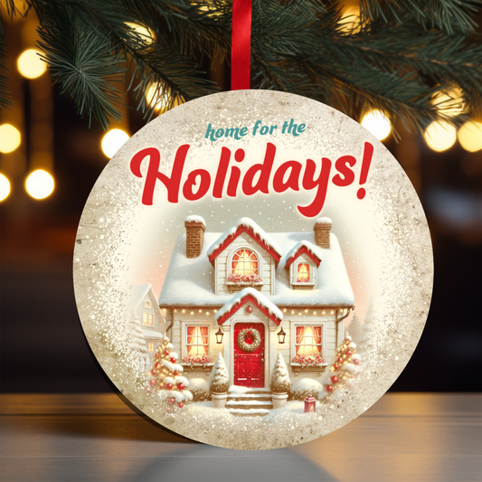 Vintage Home For The Holidays Ornament OR105 - Sublimation