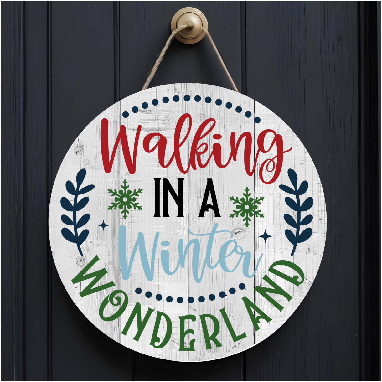 10" Winter Door Hanger - Sublimated