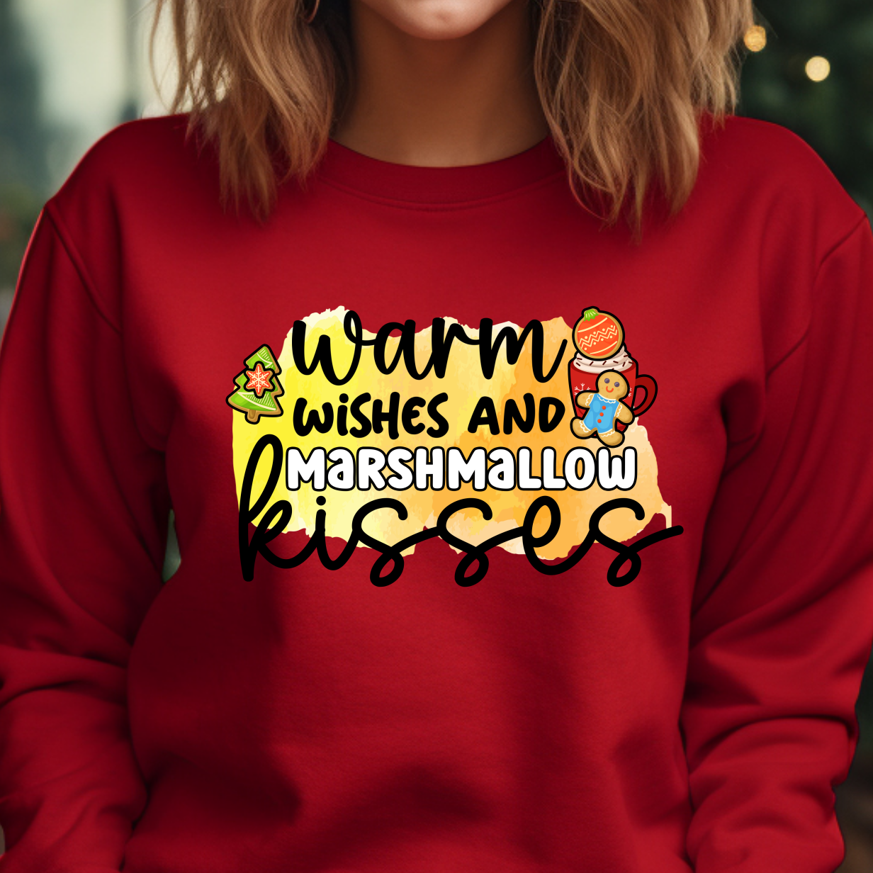 Warm Wishes Marshmallow Kisses Shirt CH144 - Screenprinted