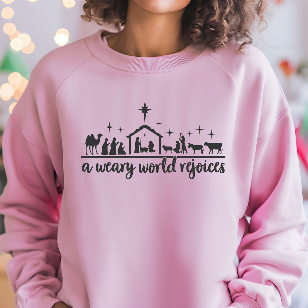 Weary World Rejoices Shirt CH146 - Screenprinted