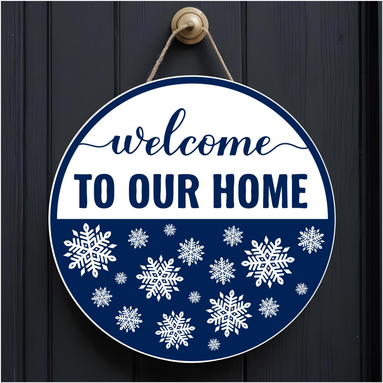 10" Winter Door Hanger - Sublimated