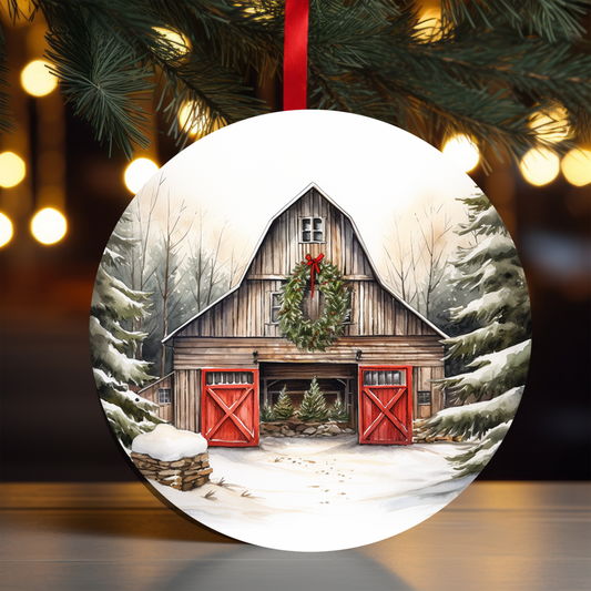 Western Christmas 2 Ornament OR108 - Sublimation