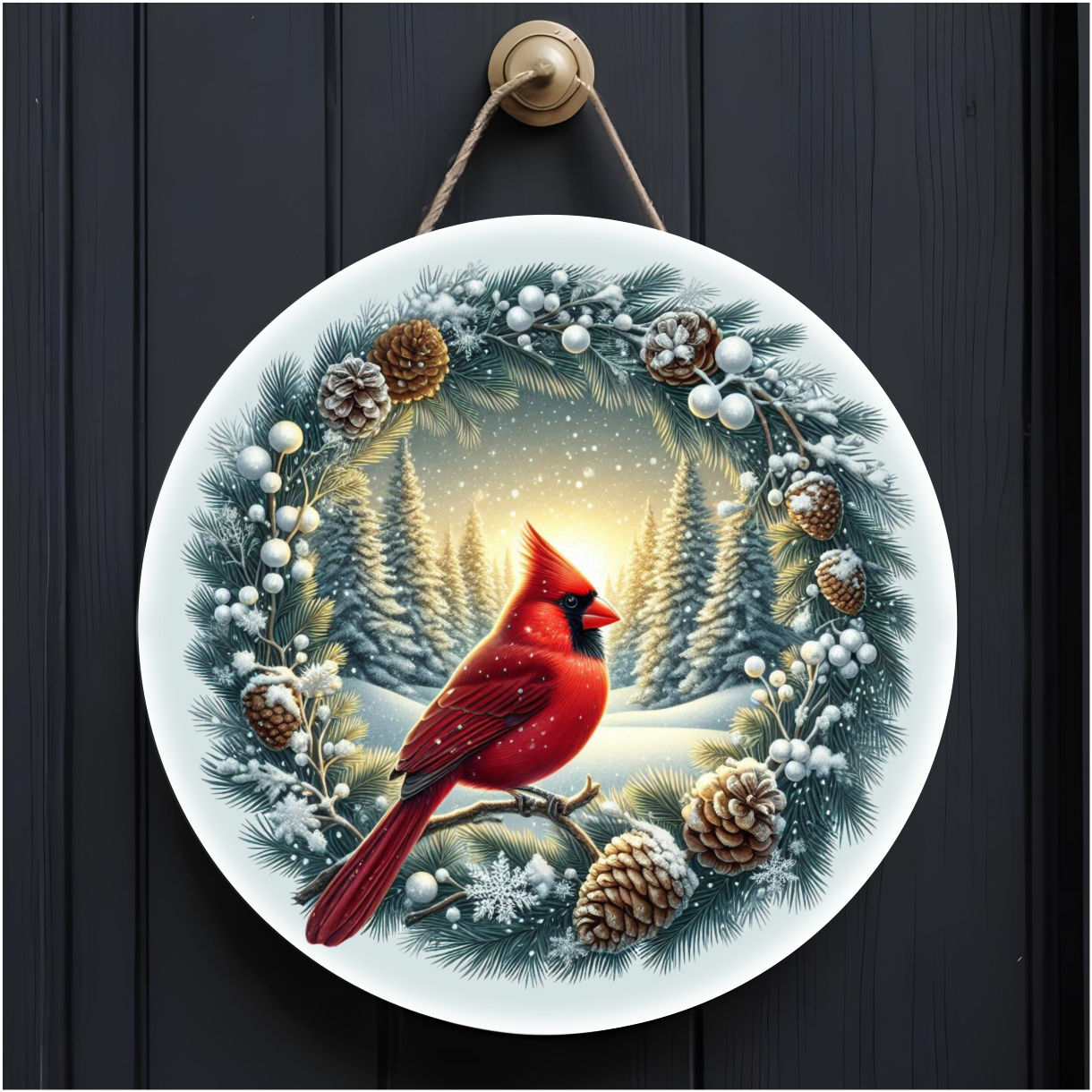 10" Winter Door Hanger - Sublimated