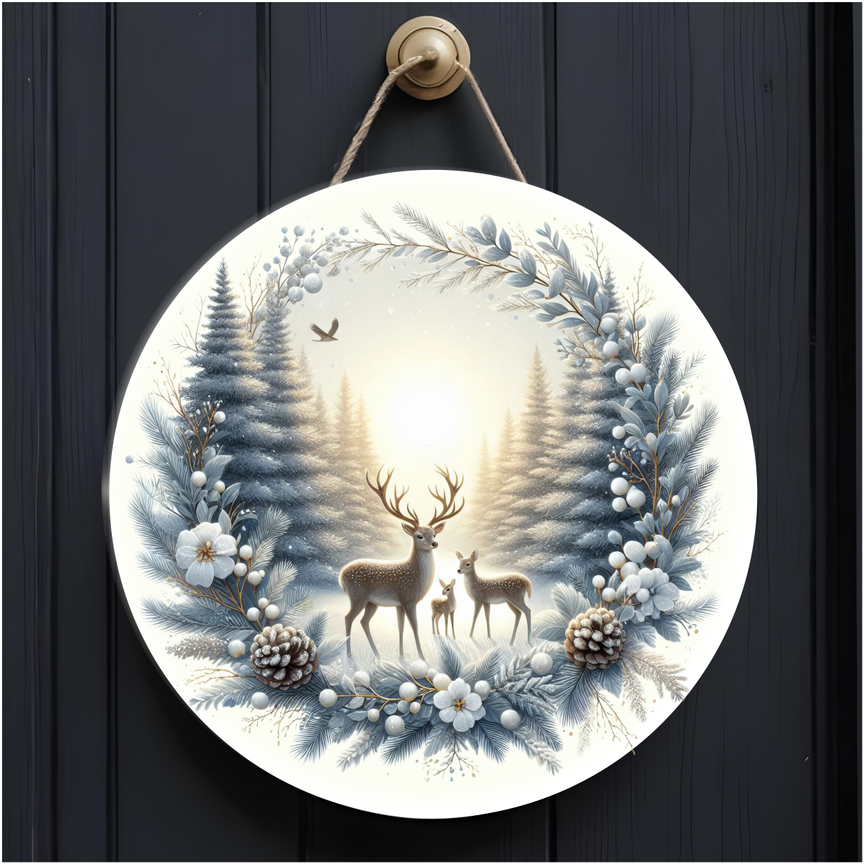 10" Winter Door Hanger - Sublimated