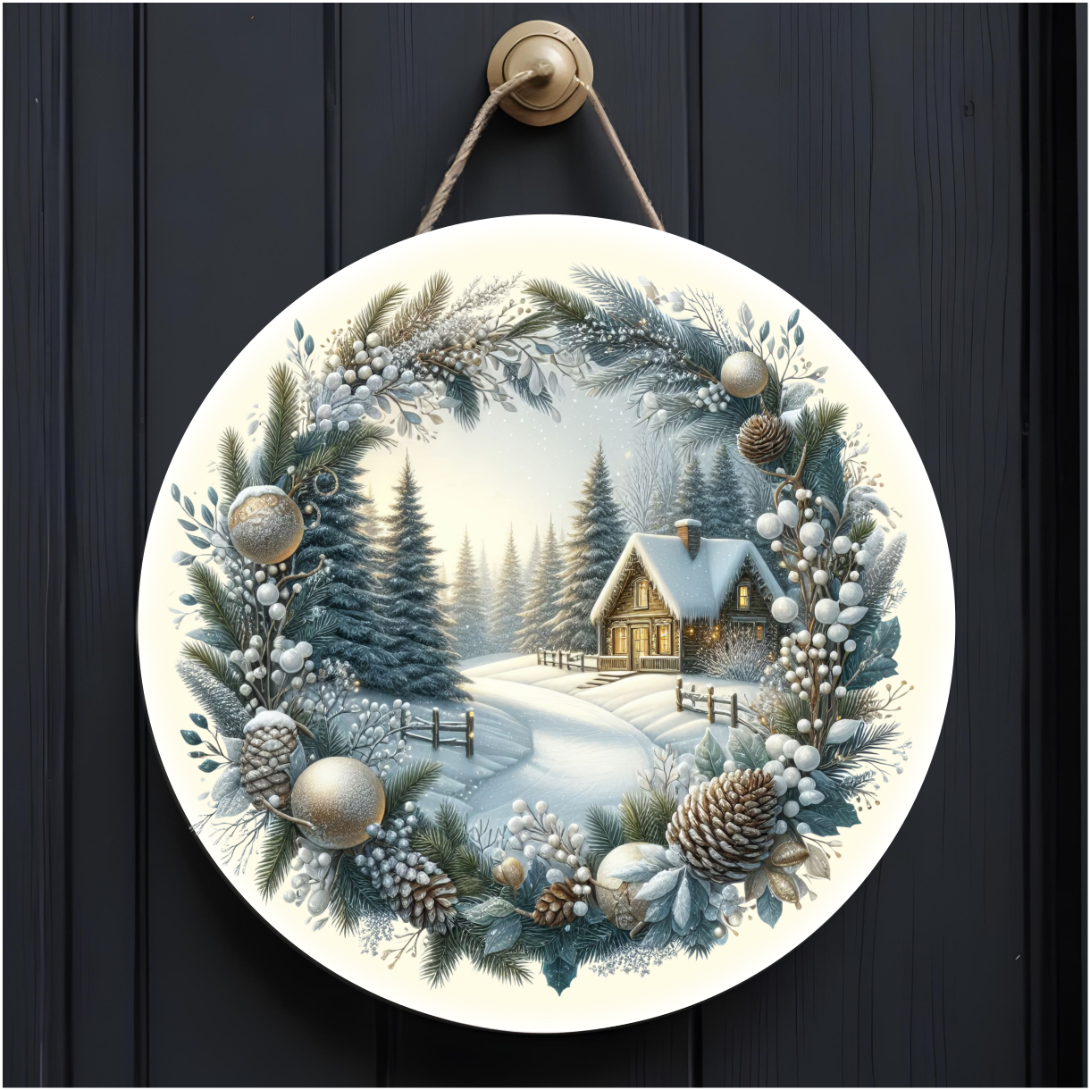 10" Winter Door Hanger - Sublimated