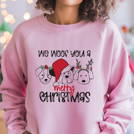 Woof You A Merry Christmas Shirt CH149 - Screenprinted