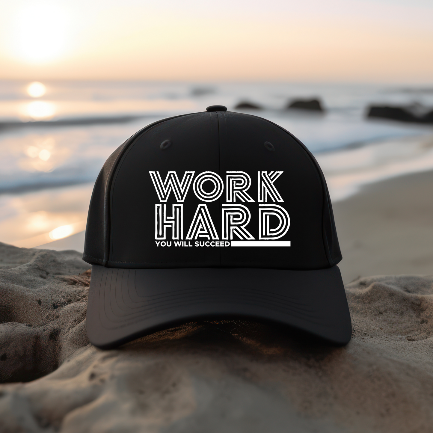 Work Hard You Will Succeed Hat - Screenprinted